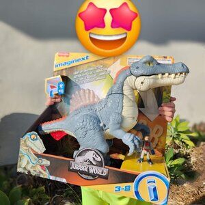 NEW Fisher-Price Imaginext LARGE Jurassic World Dinosaur Spinosaurus Toy With Li